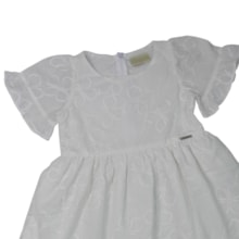 Vestido Tecido com Bordado Flores 425642 - Vrasalon
