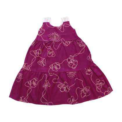 Vestido Tecido Estampa Flores  S80312K - 4You 