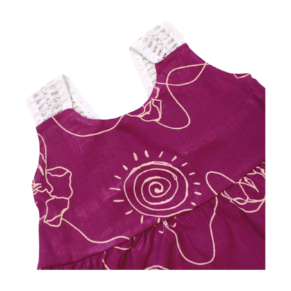 Vestido Tecido Estampa Flores  S80312K - 4You 