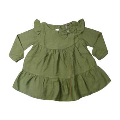 Vestido Tecido Manga Longa Laço 2223 - Carol e Dani