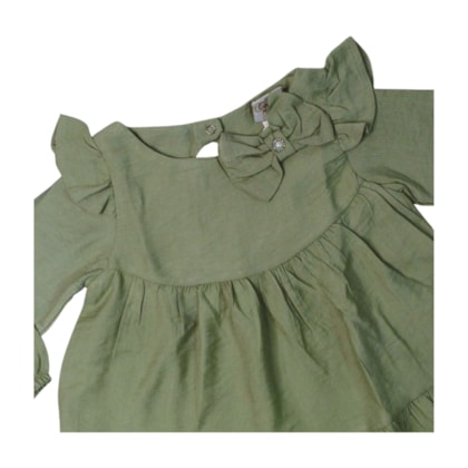 Vestido Tecido Manga Longa Laço 2223 - Carol e Dani