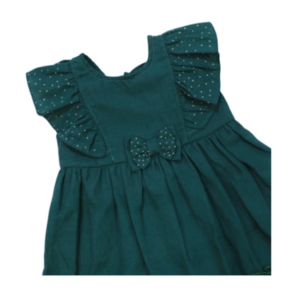 Vestido Tecido Meia Manga Com Strass - 34400013 - Aconchego do Bebê