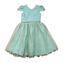Vestido Tecido Tule com Bordado H1146 - Heloisa