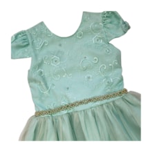 Vestido Tecido Tule com Bordado H1146 - Heloisa