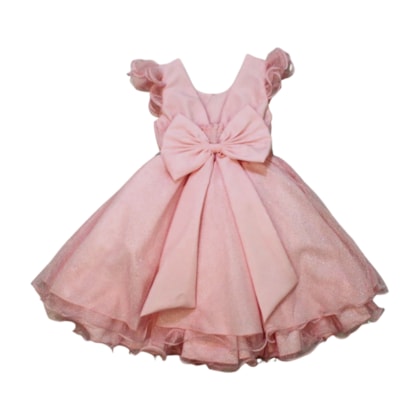 Vestido Tule Brilho Borboletas 128 - Cute Cute  
