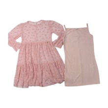 Vestido Tule Corações Manga Longa 8592P - Pokotinha