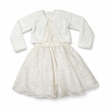 Vestido Tule Flores e Bolero 2 Peças 8283 - Mini Miss