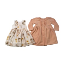 Vestido Urso com Sobretudo 2 Peças 10647 - Mini Miss